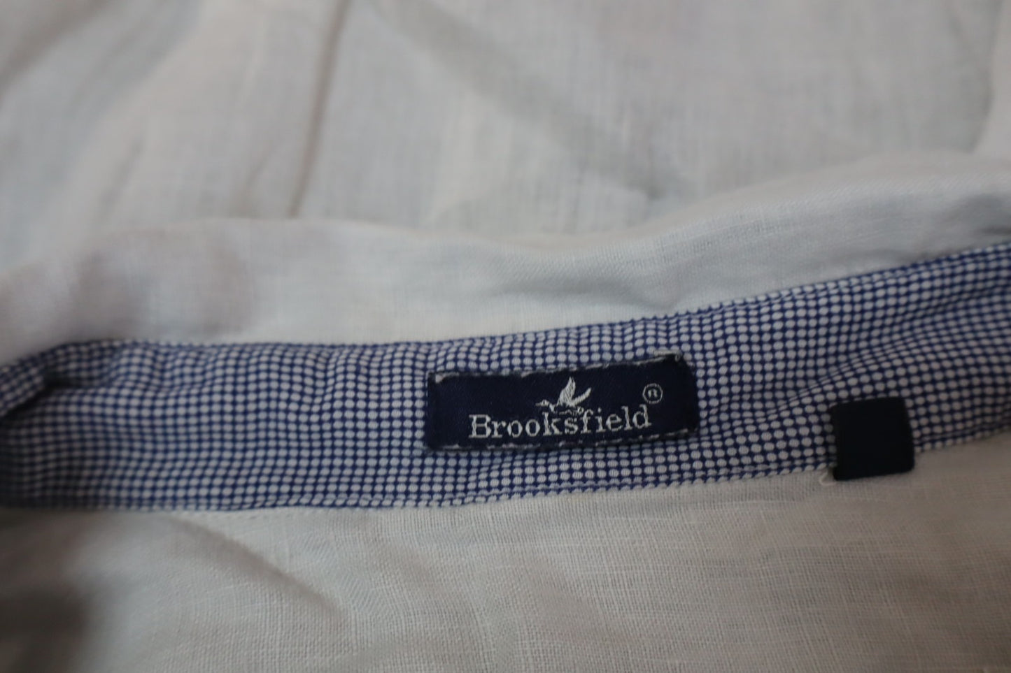 BROOKSFIELD CAMICIA  DONNA TG. 44 WOMAN SHIRT CASUAL VINTAGE LINO MANICHE 3/4