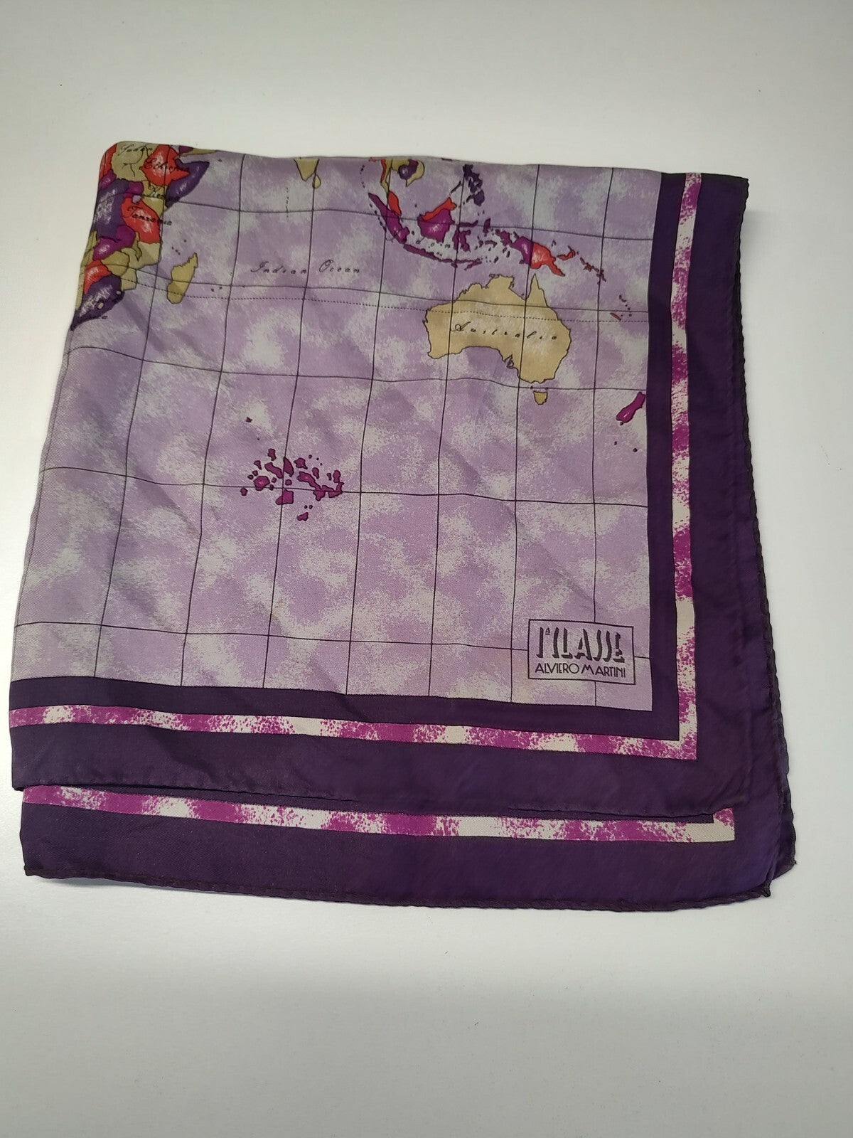 ALVIERO MARTINI 1 CLASSE FOULARD 100% SILK SETA SCARVES SCARF SQUARE MADE ITALY