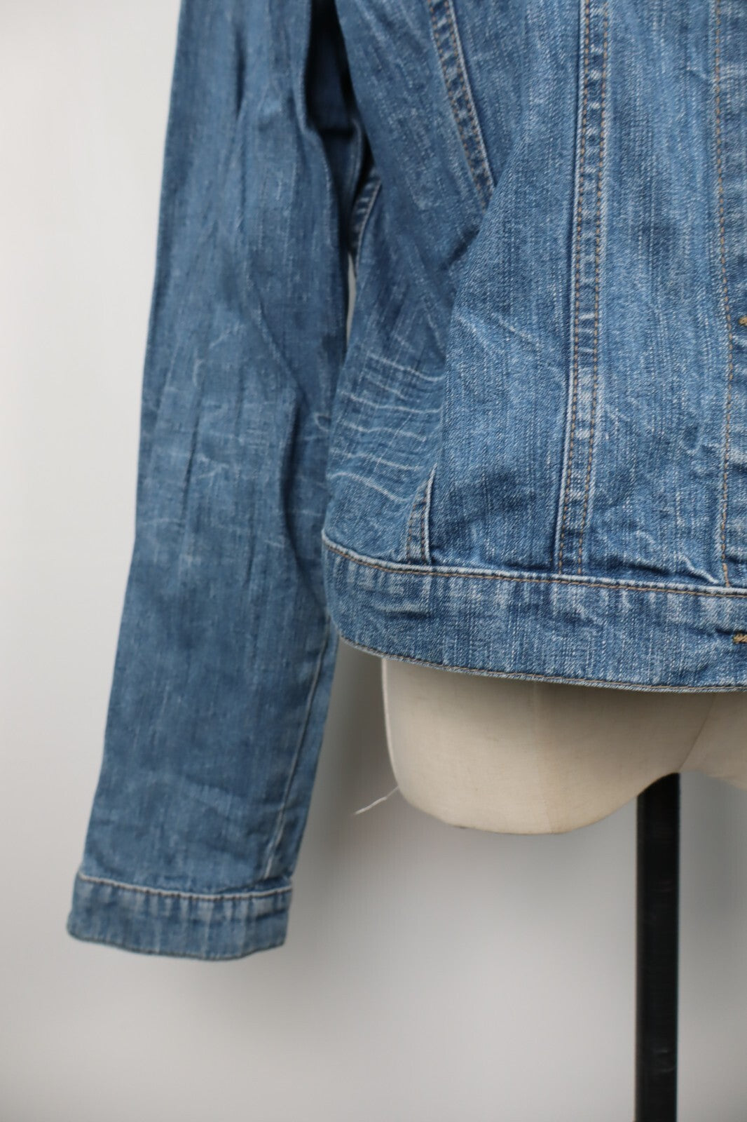 AJ ARMANI JEANS GIUBBINO DENIM DONNA 46 WOMAN CASUAL VINTAGE JACKET INDIGO N002