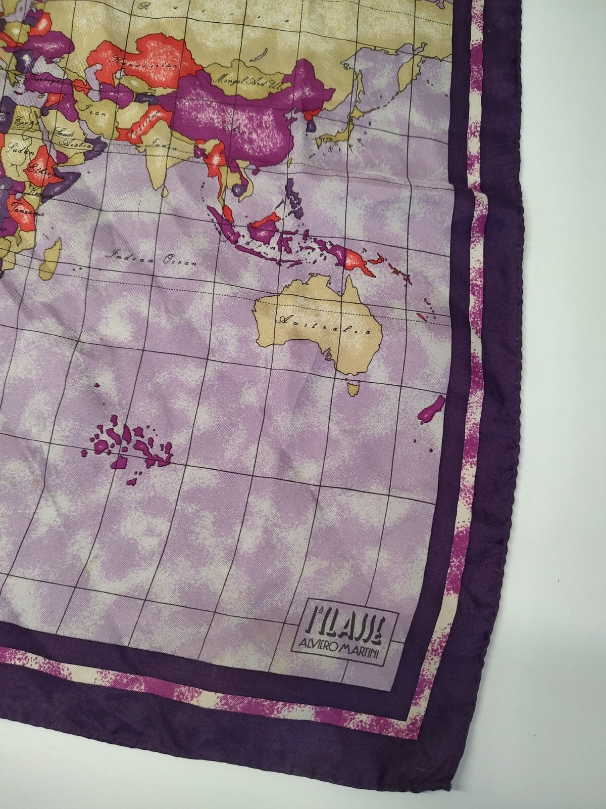 ALVIERO MARTINI 1 CLASSE FOULARD 100% SILK SETA SCARVES SCARF SQUARE MADE ITALY