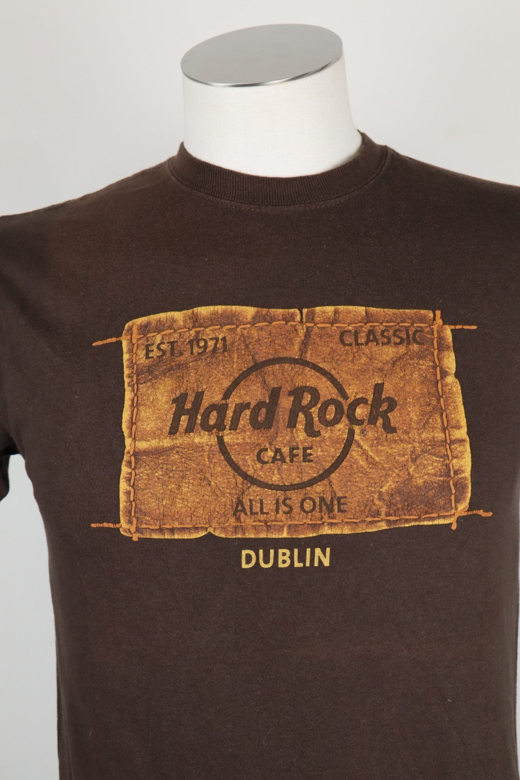 HARD ROCK CAFE DUBLIN MAGLIA UOMO TG. S MAN T-SHIRT VINTAGE CASUAL COTONE COTTON