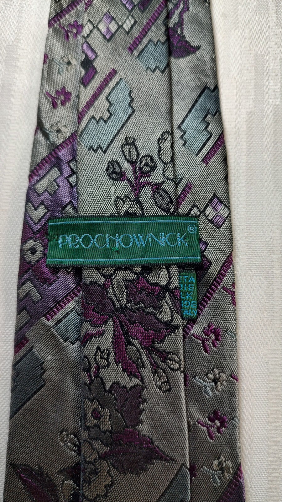 PROCHOWNICK 100%  SILK TIE SETA CRAVATTA NECKTIE MADE IN ITALY