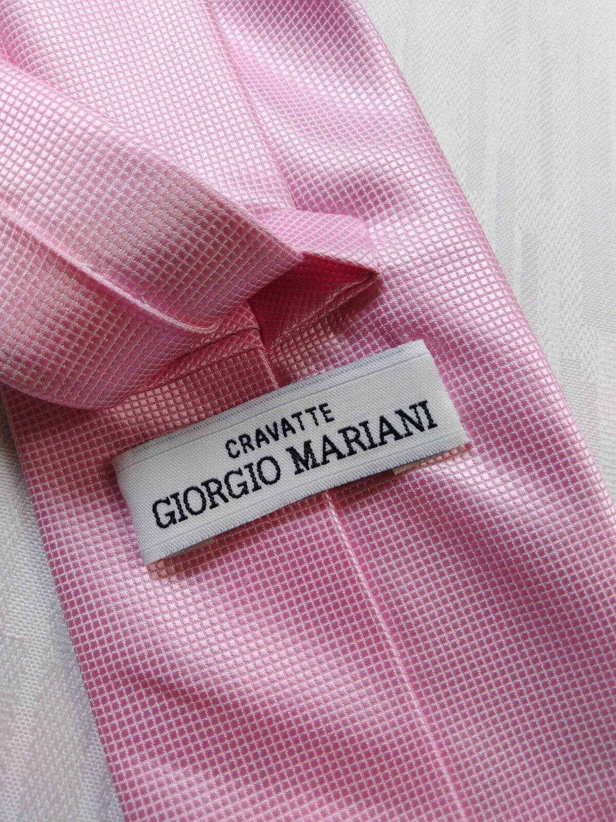 GIORGIO MARIANI 100% SETA SILK TIE CRAVATTA NECKTIE ITALY VINTAGE SELF TIPPED