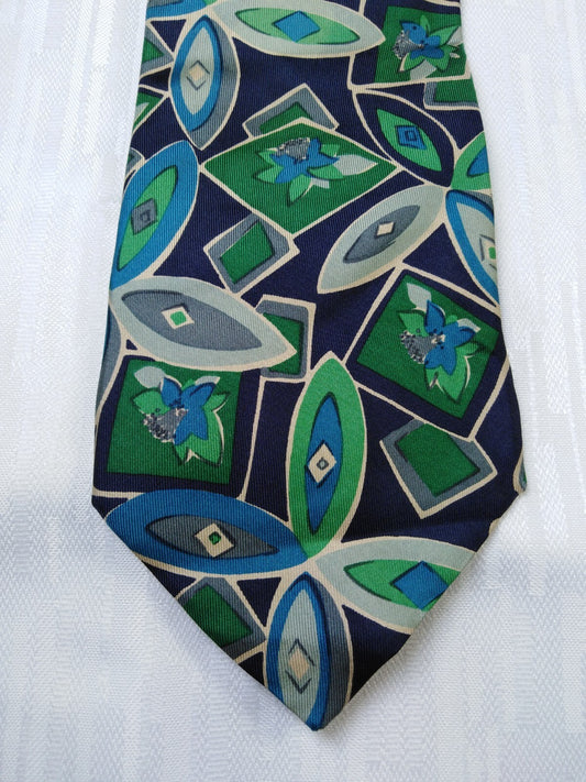 PIERRE BALMAIN 100% SETA SILK TIE CRAVATTA NECKTIE ITALY VINTAGE CLASSIC