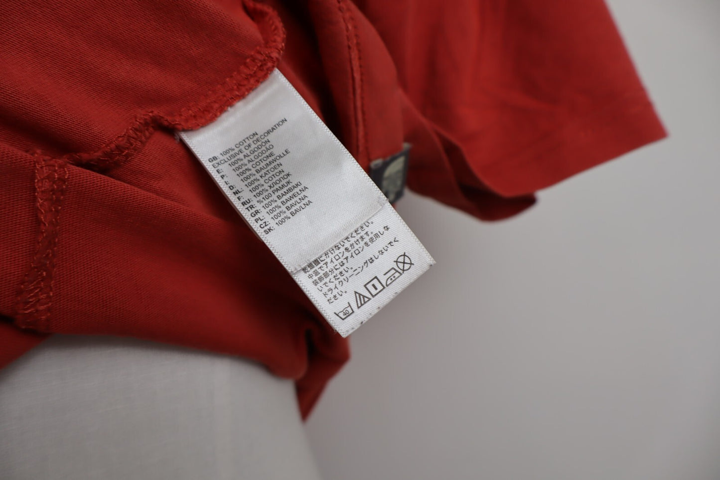 THE NORTH FACE MAGLIA UOMO TG. XL MAN T-SHIRT VINTAGE CASUAL COTONE COTTON ROSSO