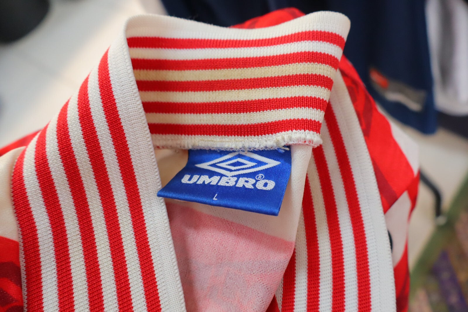 UMBRO TILSA BARZAGO N 8 MAGLIA CALCIO UOMO TG L SOCCER TRIKOT MAN JERSEY