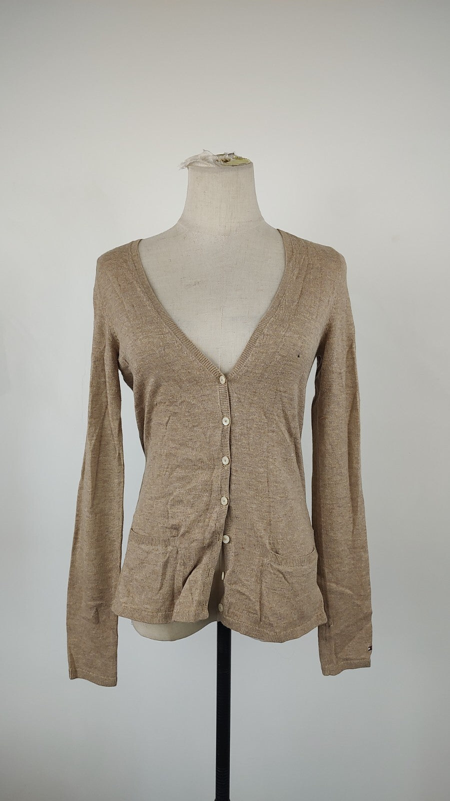 TOMMY HILFIGER MAGLIONE CARDIGAN LANA COTONE DONNA Tg. XS WOMAN CASUAL SWEATER