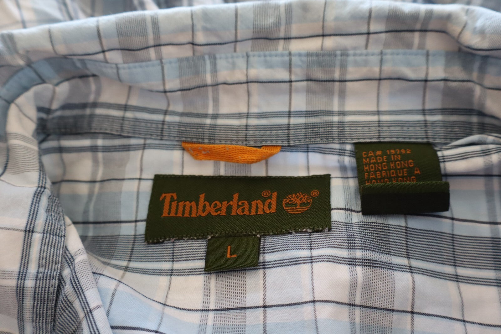 TIMBERLAND CAMICIA COTONE SHIRT UOMO Tg. L MAN VINTAGE CASUAL COTTON