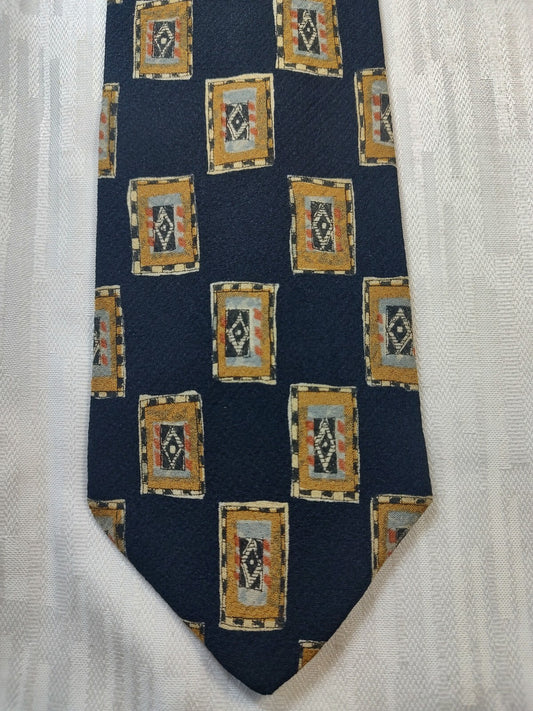 HUGO BOSS 100% SILK TIE SETA CRAVATTA NECKTIE MADE IN ITALY CLASSIC
