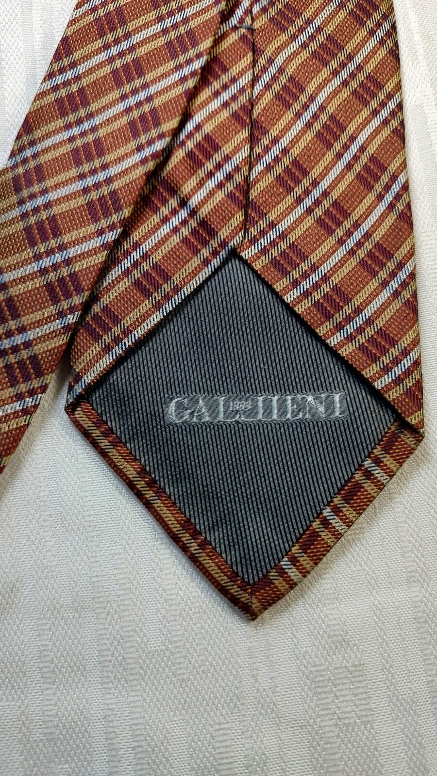 GALLIENI 100% SILK TIE SETA CRAVATTA NECKTIE MADE IN ITALY VINTAGE CLASSIC