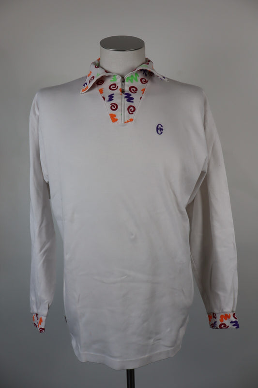 CONTE OF FLORENCE FELPA LEGGERA MAGLIA UOMO 54 MAN SPORT SWEATER VINTAGE COTONE