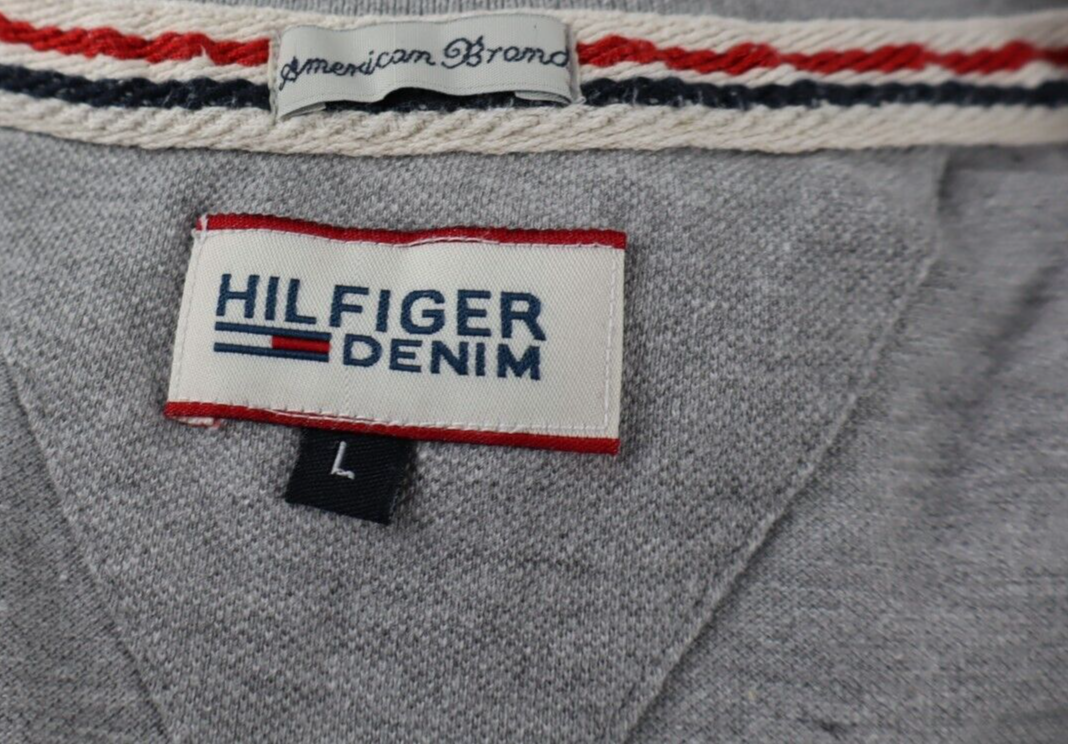 TOMMY HILFIGER DENIM MAGLIA POLO UOMO TG. L MAN T-SHIRT CASUAL VINTAGE