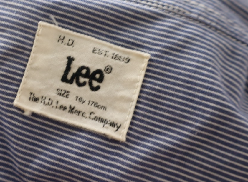 LEE CAMICIA COTONE RAGAZZO 16 ANNI BOY CASUAL VINTAGE SHIRT COTTON MANICA LUNGA