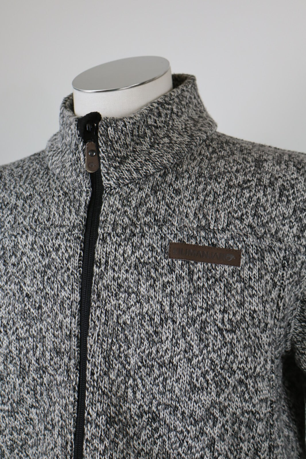 KILIMANJARO FELPA CON ZIP JACKET UOMO Tg L MAN SWEATSHIRT CASUAL VINTAGE LANA