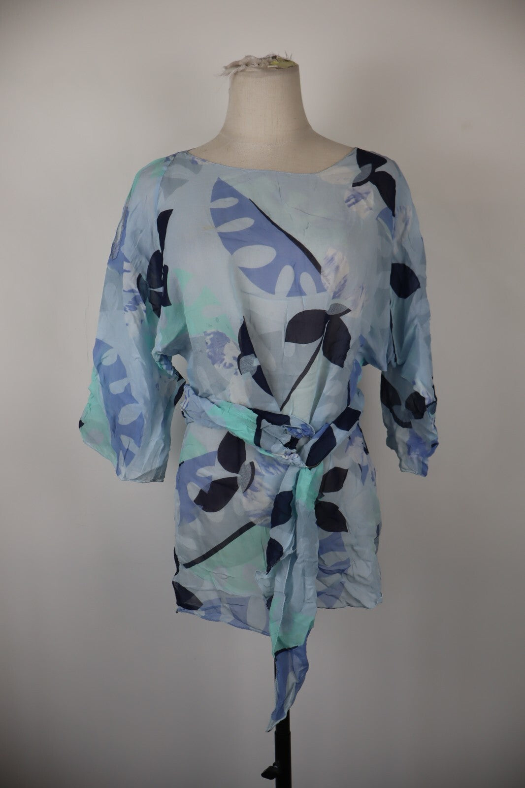 MARELLA MAGLIA DONNA TG. 48 WOMAN CASUAL VINTAGE T-SHIRT TOP SETA SILK CINTURA