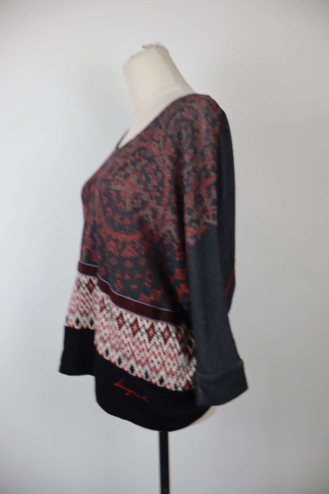 DESIGUAL MAGLIA DONNA TG. M WOMAN CASUAL VINTAGE T-SHIRT  TOP BLUSA