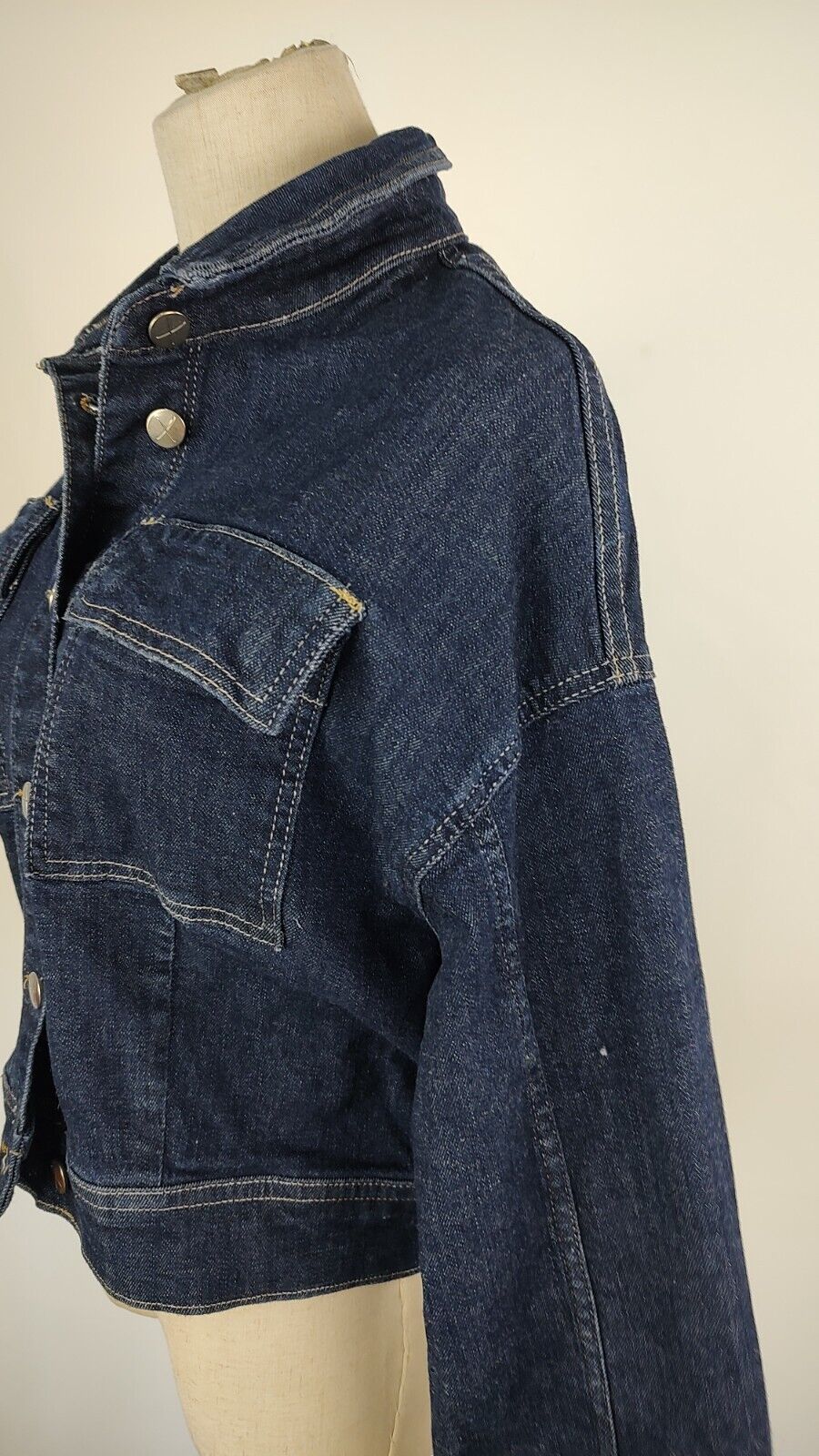 PEPE JEANS PER DUA LIPA GIUBBINO DONNA Tg. M WOMAN CASUAL JACKET COTONE DENIM