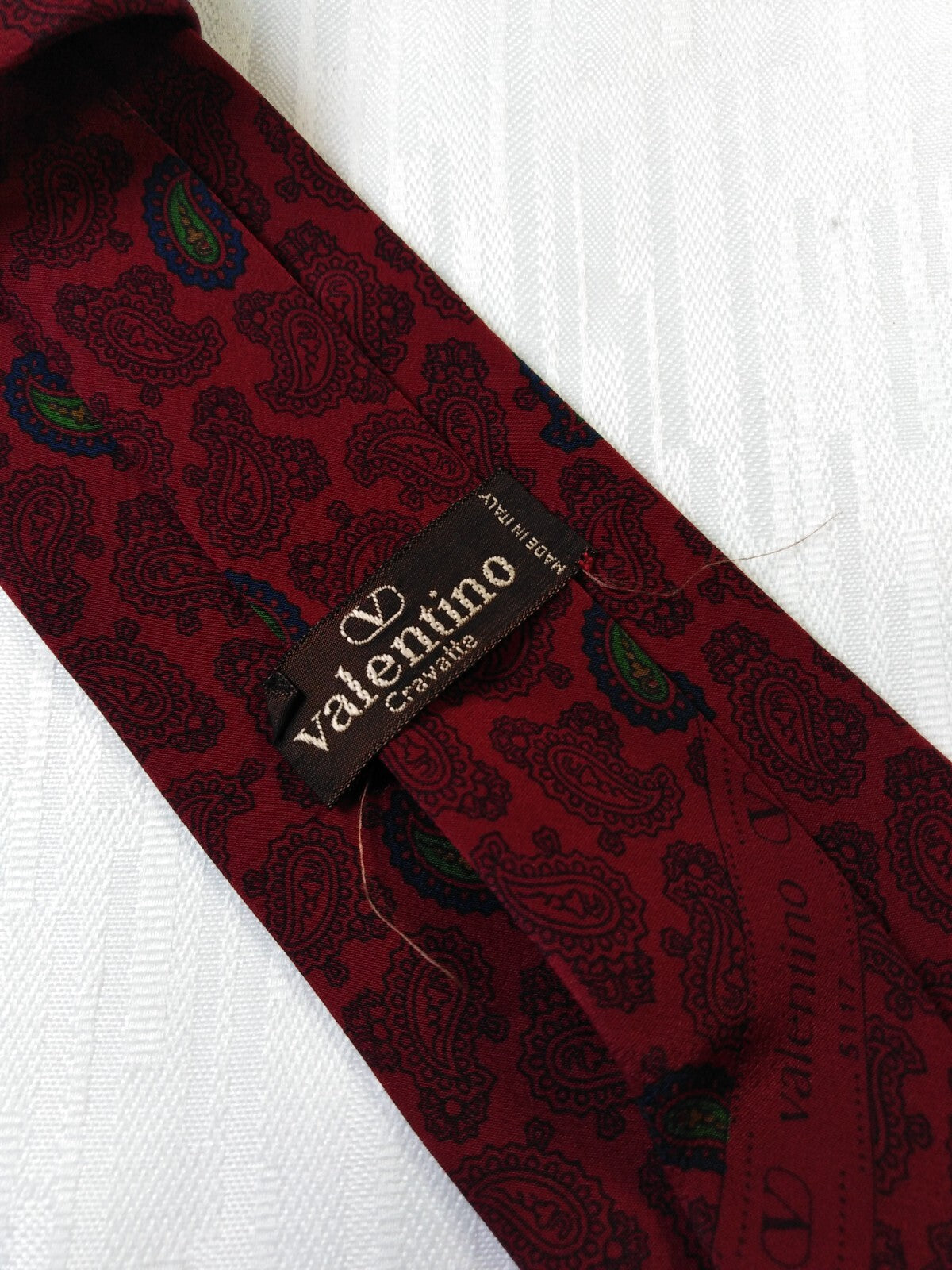 VALENTINO 100% SETA SILK TIE CRAVATTA NECKTIE VINTAGE CLASSIC ITALY