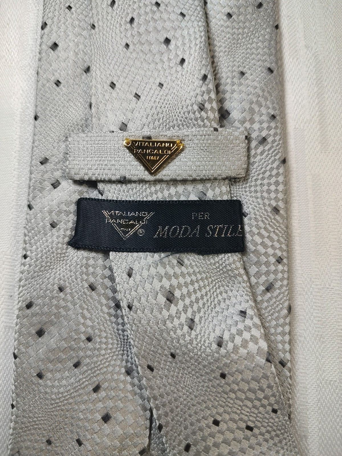 VITALINO PANCALDI 100% SILK TIE SETA CRAVATTA NECKTIE MADE IN ITALY CLASSIC