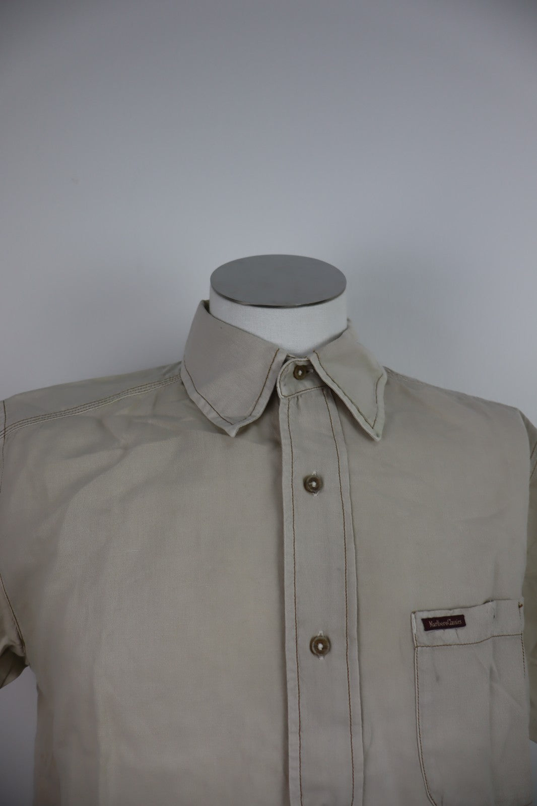MARLBORO CLASSICS CAMICIA COTONE SHIRT UOMO Tg XLMAN VINTAGE CASUAL LINO
