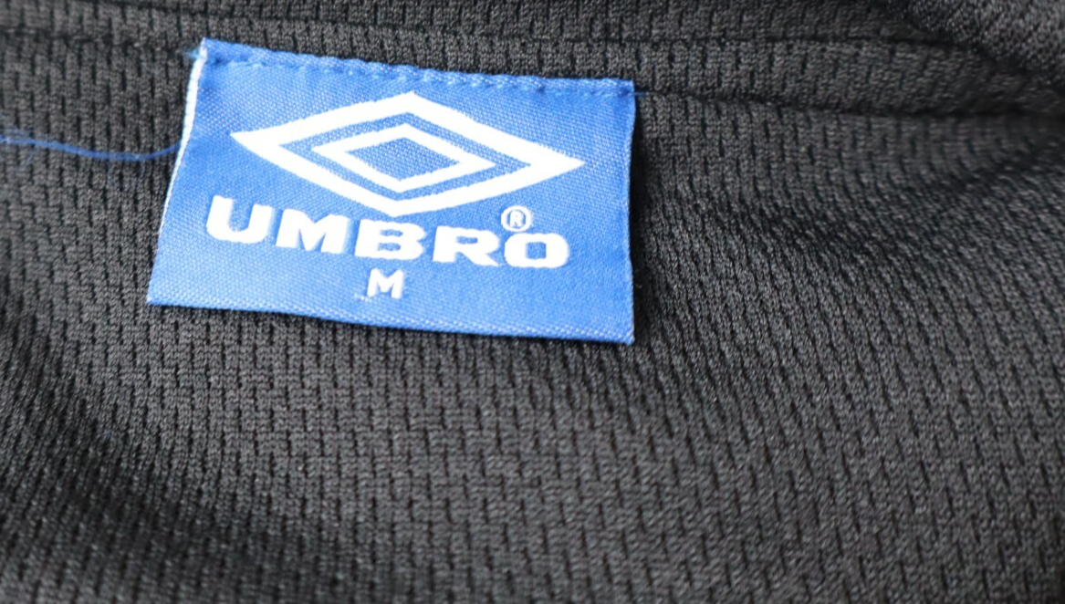 UMBRO MAGLIA POLO CON ZIP UOMO TG M MAN T-SHIRT CASUAL VINTAGE NERO POLY