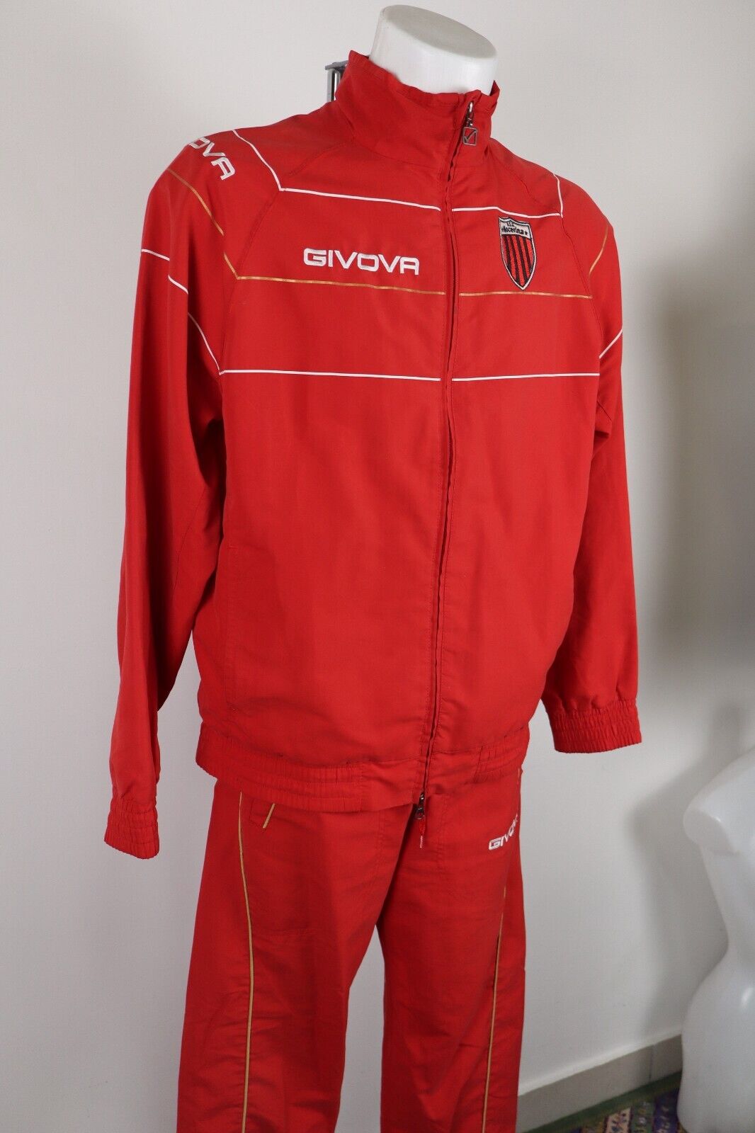 GIVOVA NOCERINA TUTA COMPLETA CALCIO UOMO Tg M TRACKSUIT SPORT VINTAGE