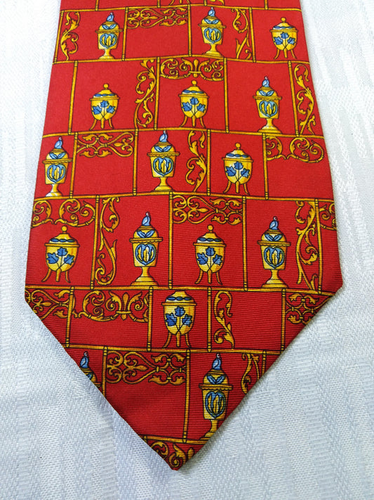 ANDREA MARINELLI NAPOLI 100% SILK TIE SETA CRAVATTA NECKTIE MADE IN ITALY