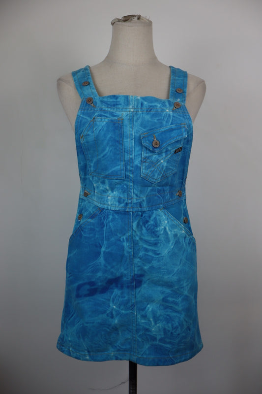 GAS VESTITO SALOPETTE JEANS DONNA TG. S WOMAN CASUAL VINTAGE DRESS ABITO