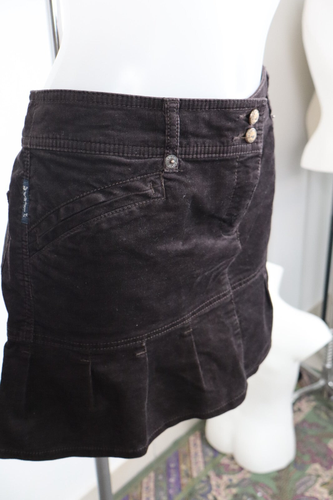 ARMANI JEANS GONNA DONNA WOMAN SKIRT Tg. 42 CASUAL MADE IN ITALY VELLUTO