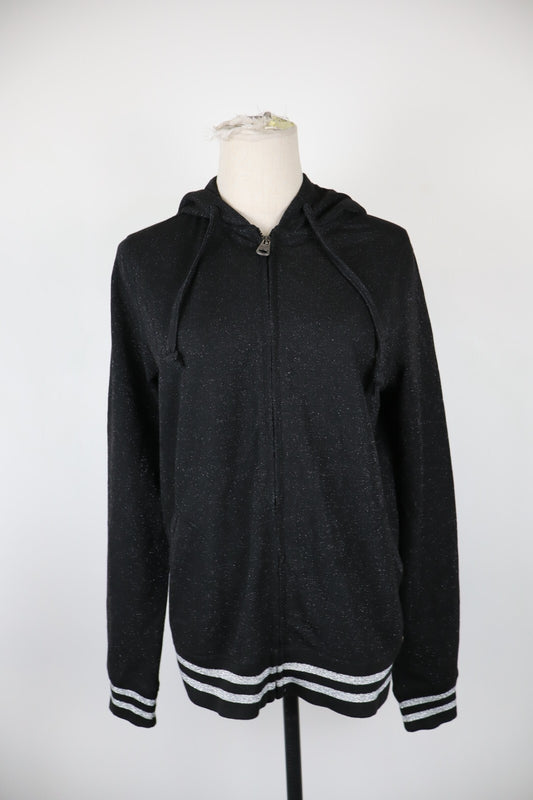 LONSDALE FELPA CON ZIP GIACCA DONNA Tg L WOMEN CASUAL VINTAGE SPORT JACKET