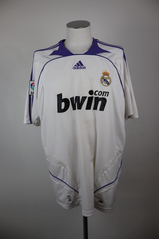 ADIDAS REAL MADRID MAGLIA CALCIO UOMO Tg XL SOCCER JERSEY VINTAGE MANICA LUNGA