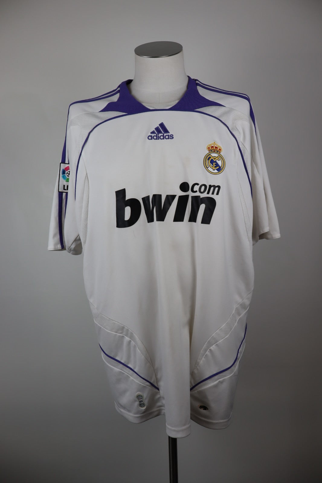 ADIDAS REAL MADRID MAGLIA CALCIO UOMO Tg XL SOCCER JERSEY VINTAGE MANICA LUNGA