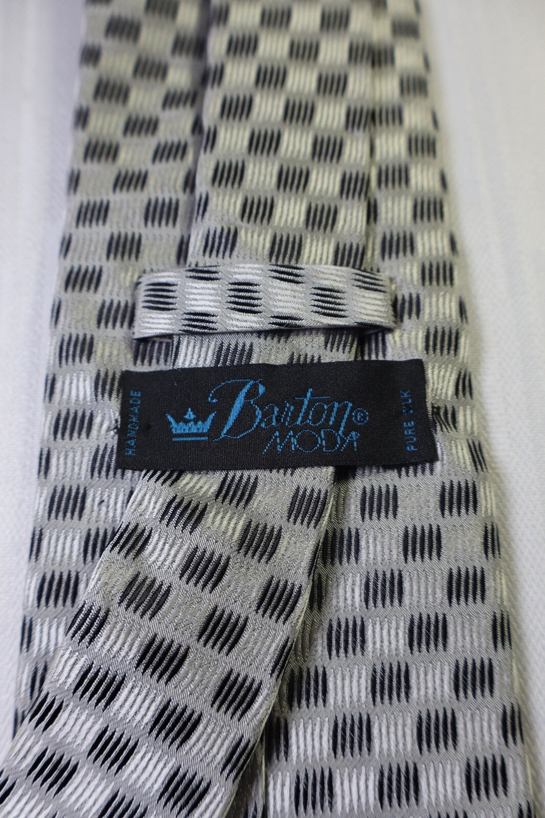 BARTON MODA 100% SILK TIE SETA CRAVATTA NECKTIE MADE IN ITALY VINTAGE