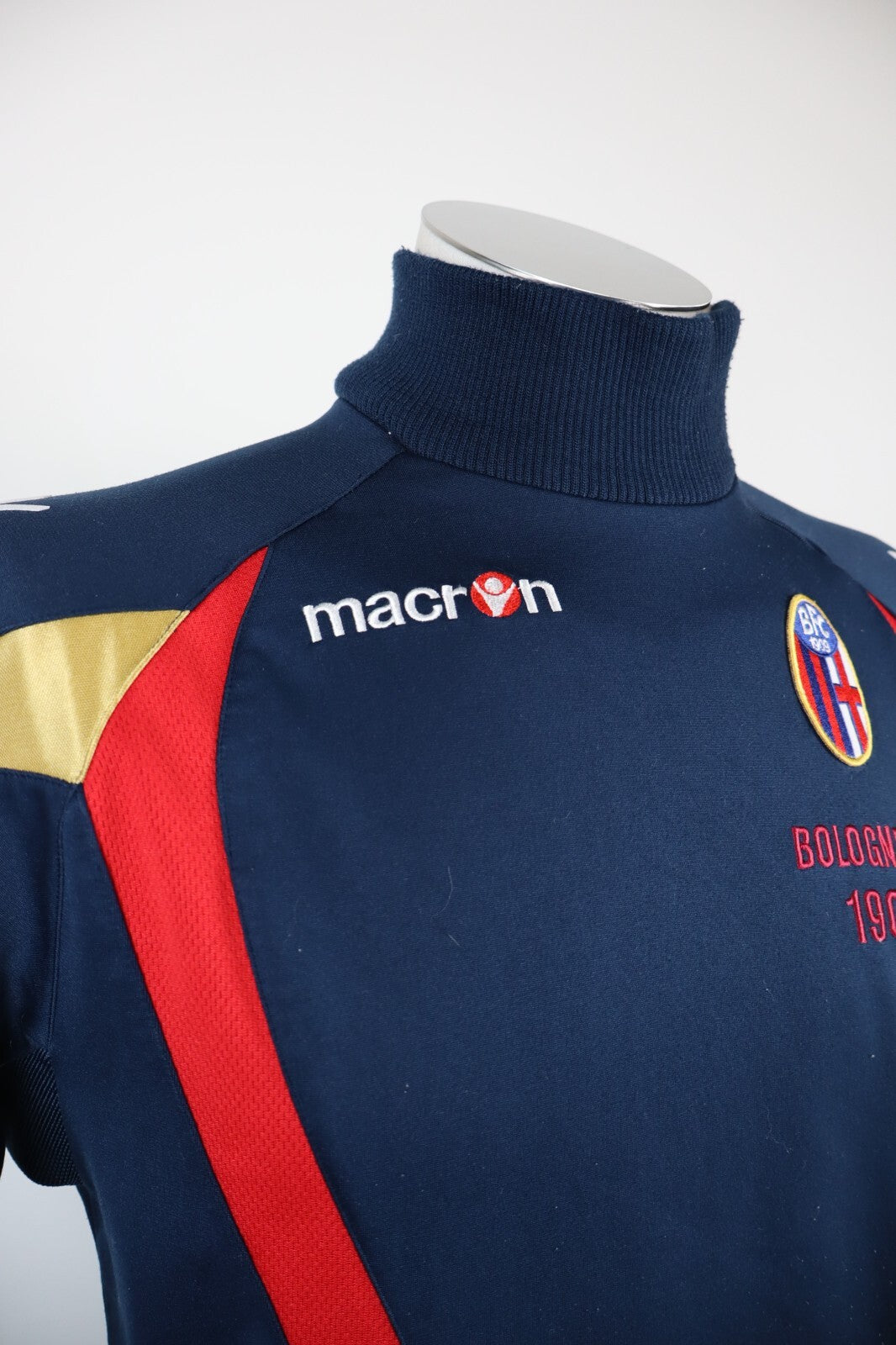 MACRON  BOLOGNA MAGLIA T-SHIRT CALCIO UOMO TG XS SOCCER SHIRT TRIKOT JERSEY