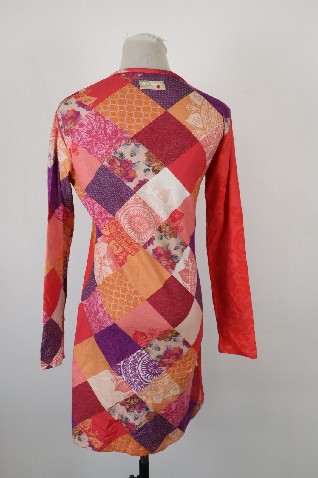DESIGUAL VESTITO ABITO DONNA TG. S WOMAN CASUAL VINTAGE DRESS COTONE