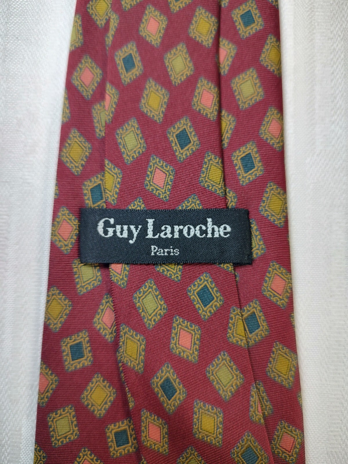 GUY LAROCHE 100% SILK TIE SETA CRAVATTA NECKTIE MADE IN ITALY CLASSIC