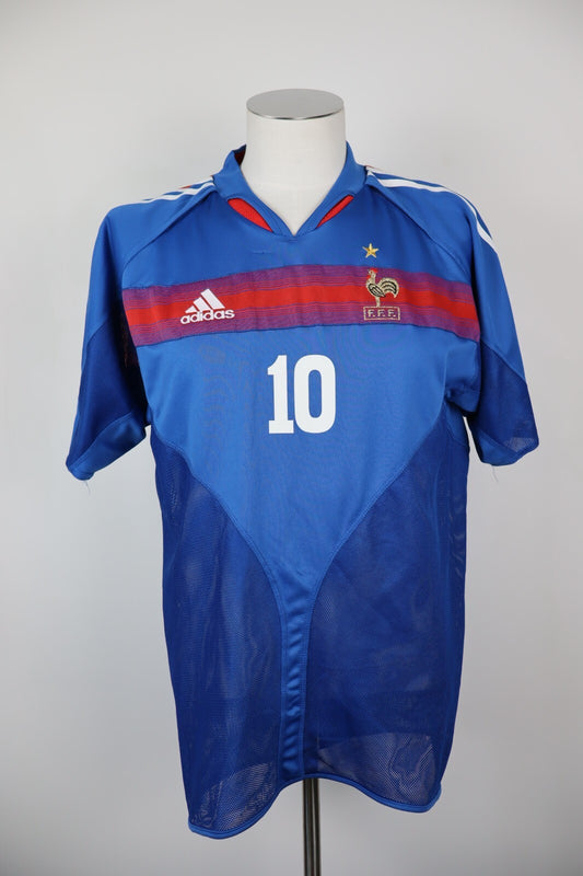 ADIDAS FRANCIA N 10 ZIDANE MAGLIA CALCIO UOMO Tg 0 SOCCER JERSEY TRIKOT 03/04