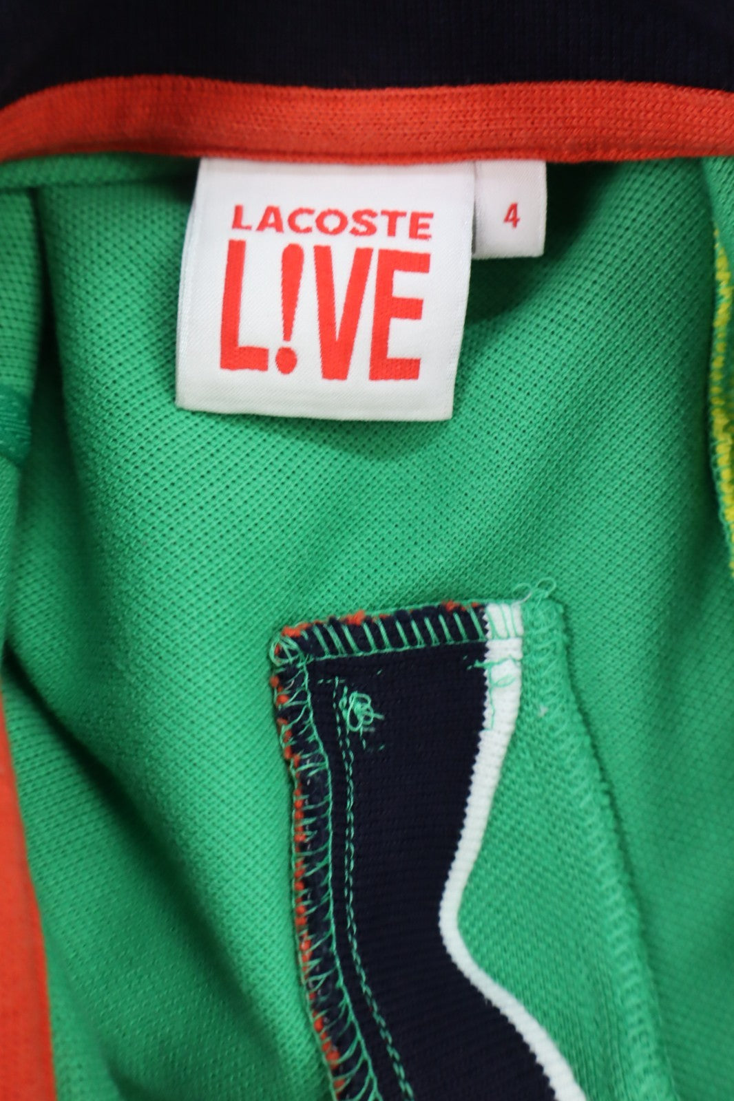 LACOSTE LIVE MAGLIA POLO UOMO TG. 4 MAN T-SHIRT CASUAL VINTAGE COTONE COTTON