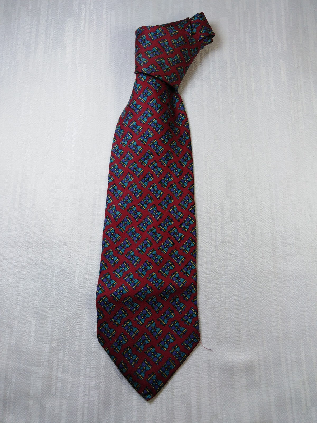 BARTON 100% SILK TIE SETA CRAVATTA NECKTIE ITALY VINTAGE CLASSIC