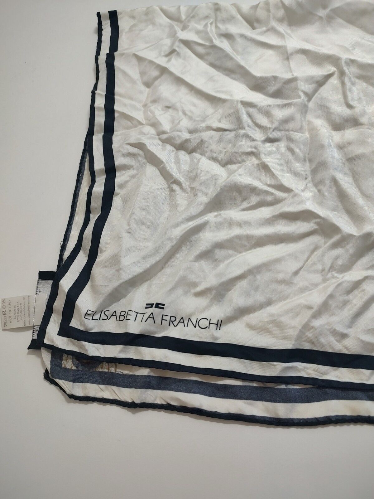 ELISABETTA FRANCHI FOULARD 100% SILK SETA SCARVES SCARF SQUARE MADE IN ITALY