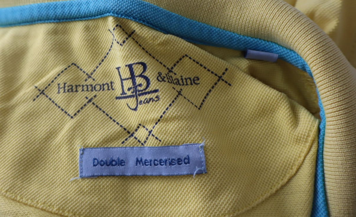 HARMONT & BLAINE POLO MAGLIA UOMO COTONE TG. M MAN COTTON T-SHIRT VINTAGE LOGO