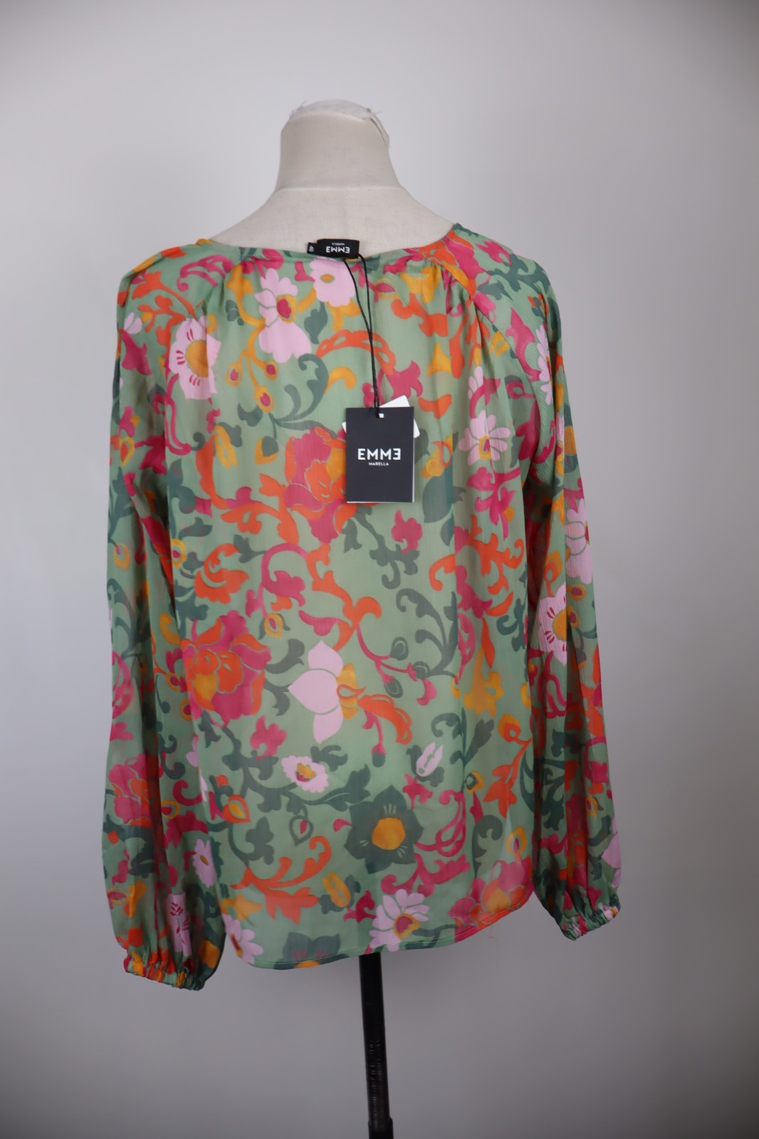 EMME MARELLA MAGLIA BLUSA DONNA 40 WOMAN CASUAL VINTAGE T-SHIRT MANICA LUNGA TAG