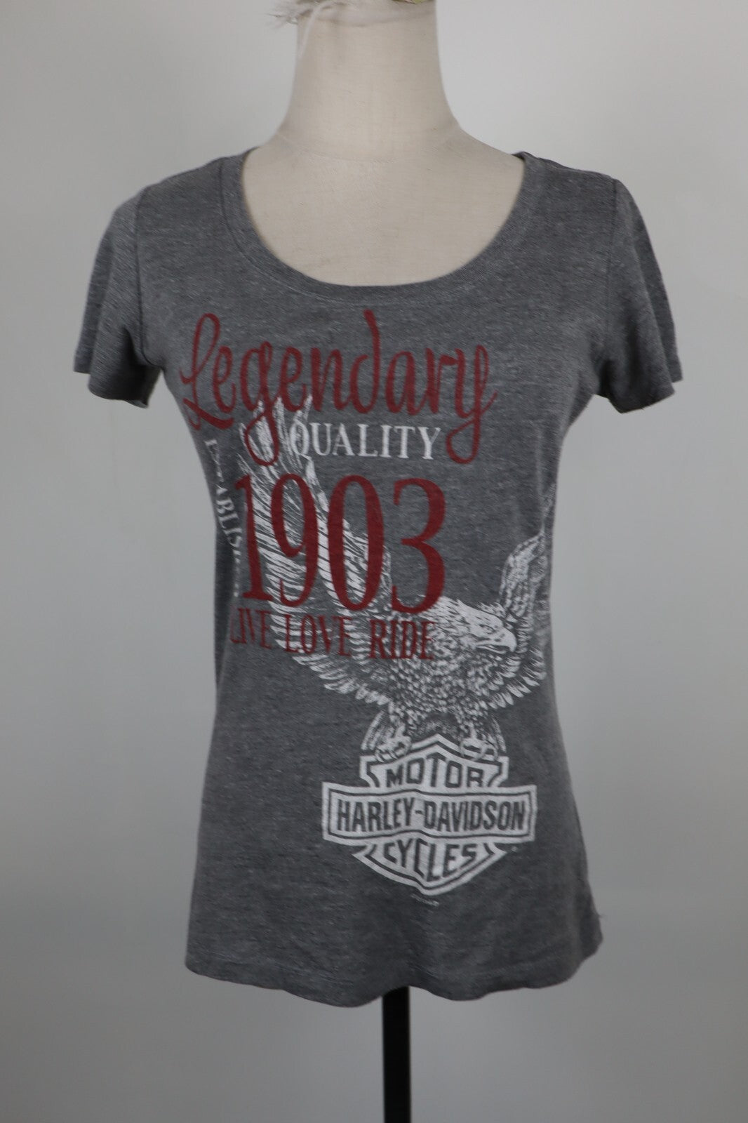 HARLEY DAVIDSON MAGLIA DONNA TG. M WOMAN CASUAL VINTAGE COTTON T-SHIRT COTONE