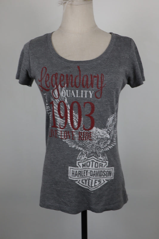 HARLEY DAVIDSON MAGLIA DONNA TG. M WOMAN CASUAL VINTAGE COTTON T-SHIRT COTONE