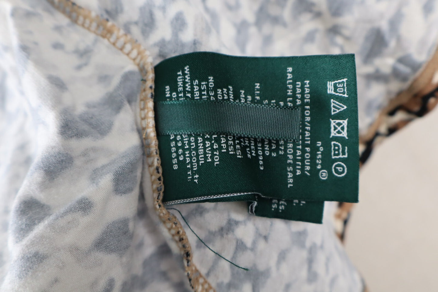 RALPH LAUREN VESTITO LUNGO ANIMALIER ABITO DONNA TG XL WOMAN VINTAGE DRESS