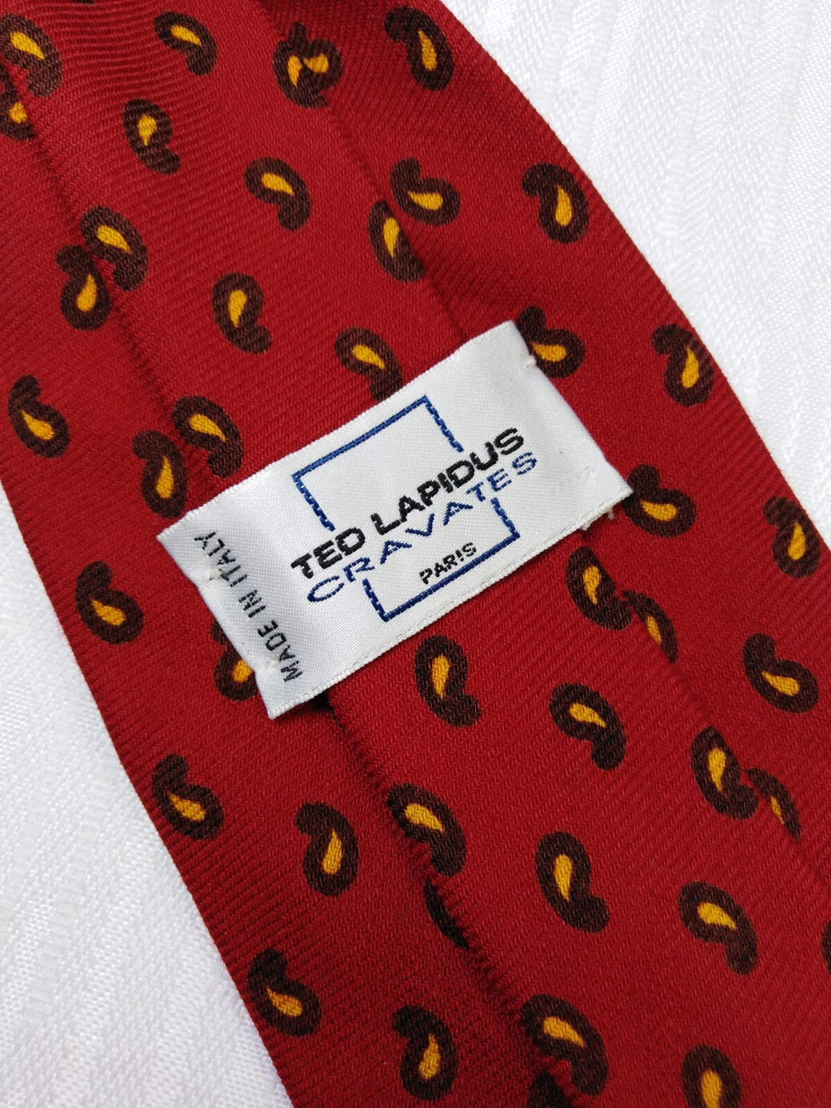 TED LAPIDUS 100% LANA WOOL TIE CRAVATTA NECKTIE ITALY VINTAGE CLASSIC