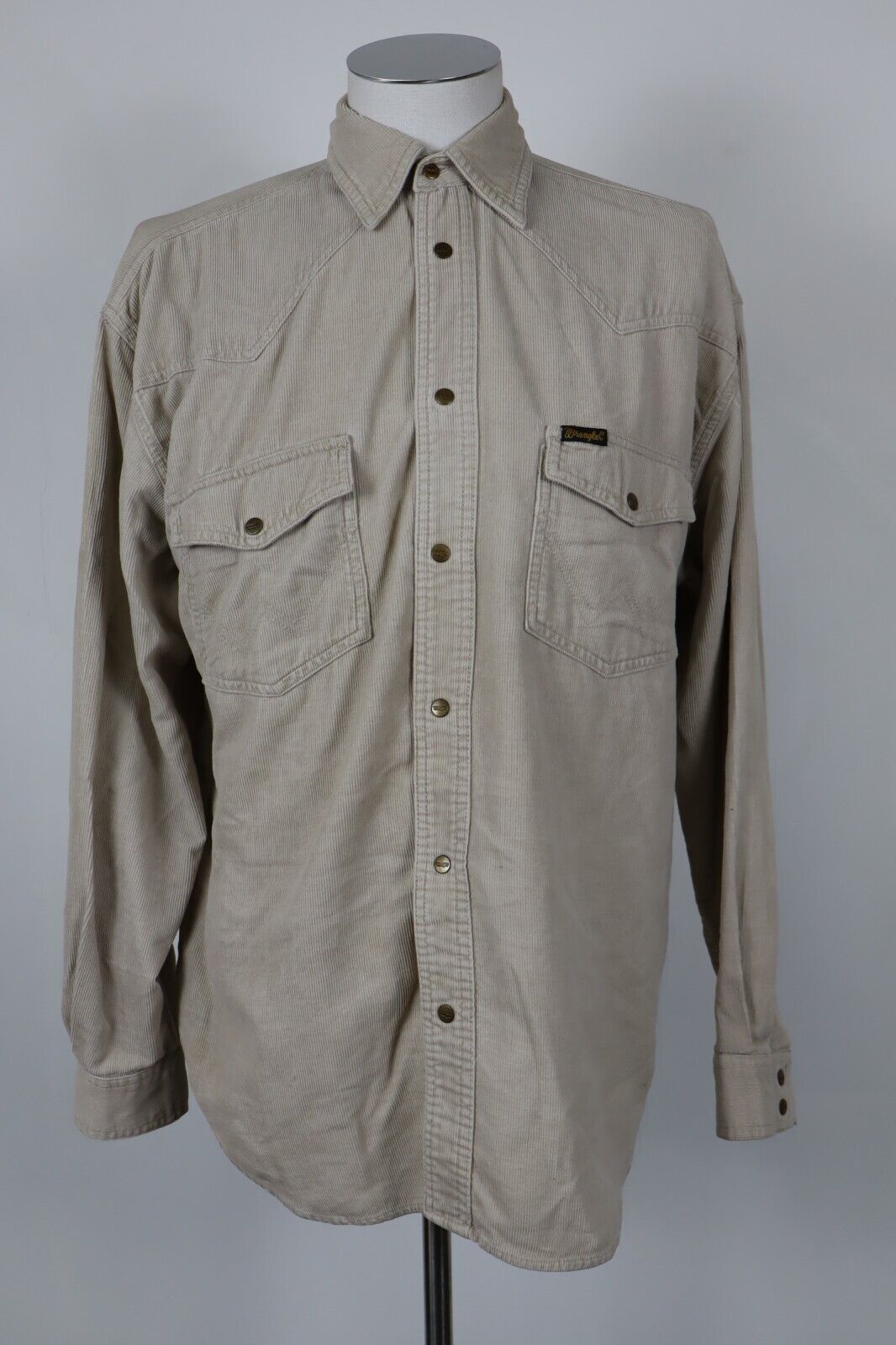 WRANGLER CAMICIA UOMO COTONE VELLUTO TG. M MAN CASUAL VINTAGE SHIRT ITALY