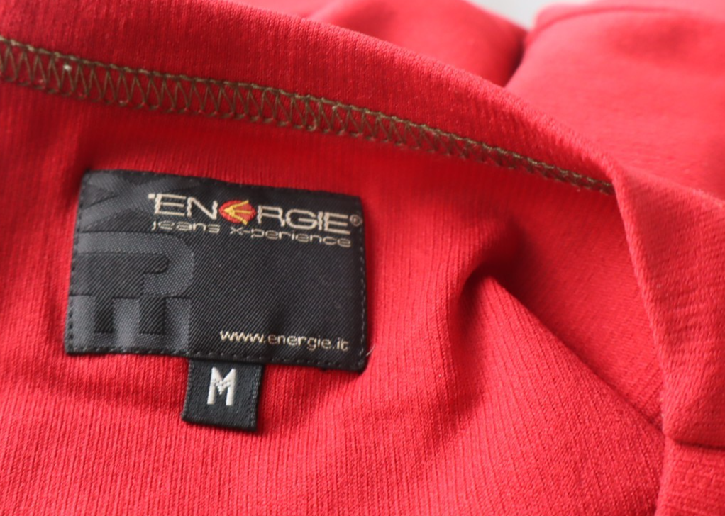 ENERGIE JEANS X-PERIENCE MAGLIA UOMO TG. M MAN T-SHIRT CASUAL VINTAGE LOGO ROSSO