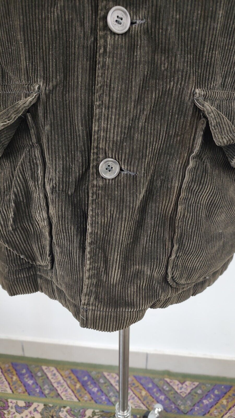 CALVIN KLEIN CK GIUBBINO IMBOTTITO GIACCA UOMO Tg. L MAN JACKET VINTAGE VELLUTO