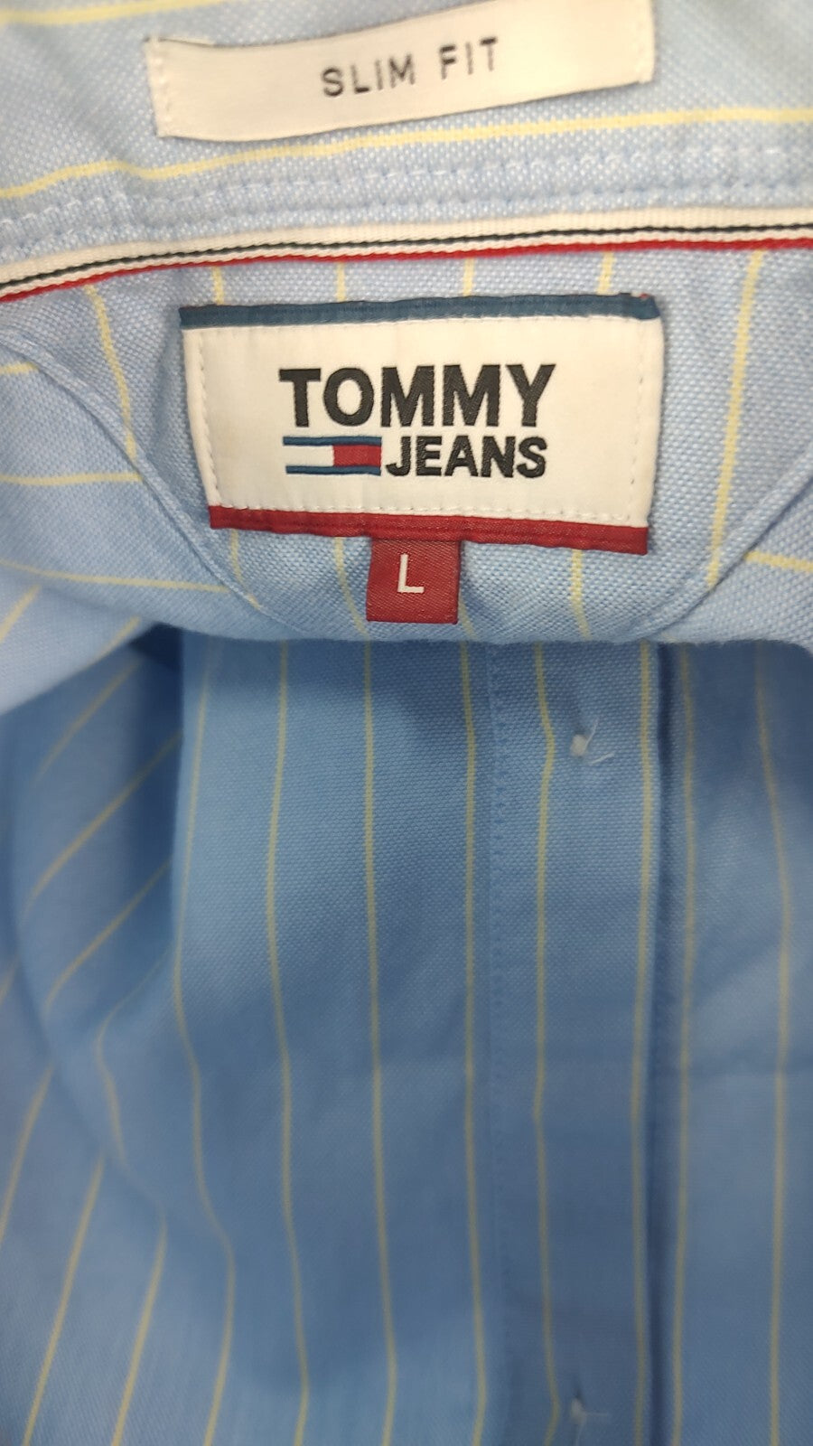 TOMMY JEANS CAMICIA UOMO COTONE TG. L MAN CASUAL VINTAGE COTTON SHIRT